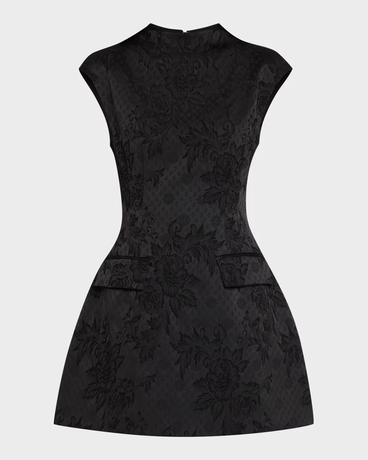 Haworth Mock-Neck Jacquard Mini Dress by Veronica Beard