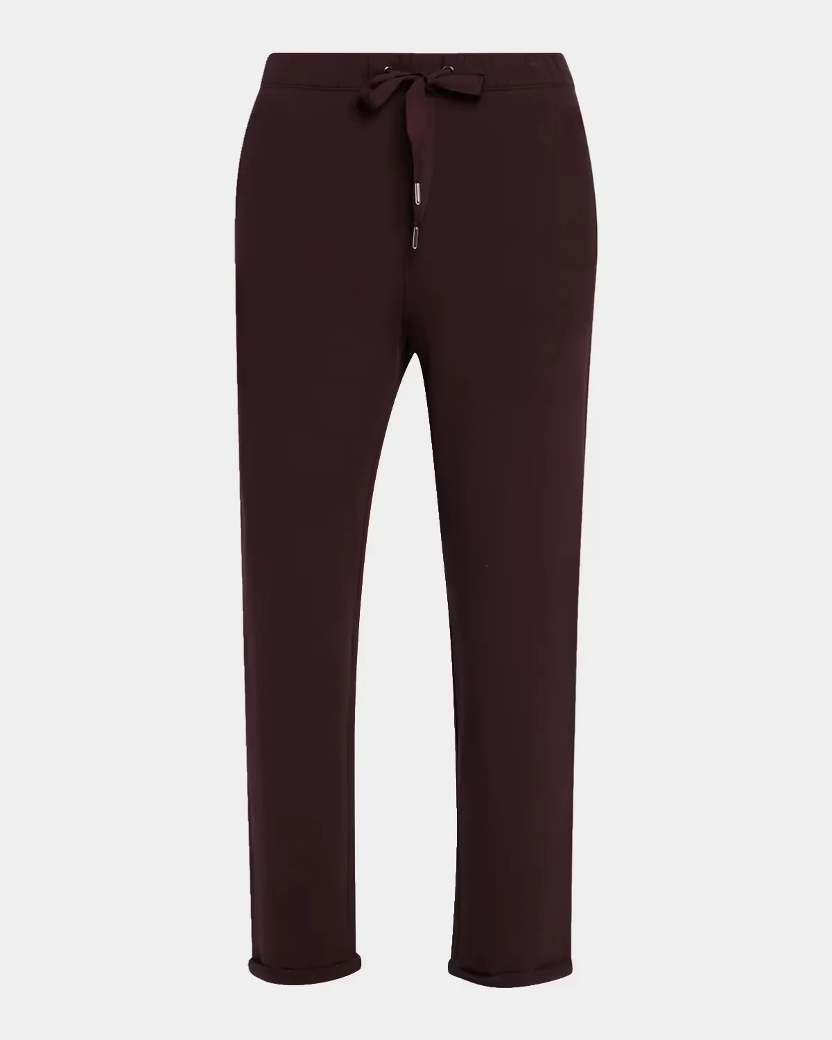 Drawstring French Terry Pants with Rolled Hem by Majestic