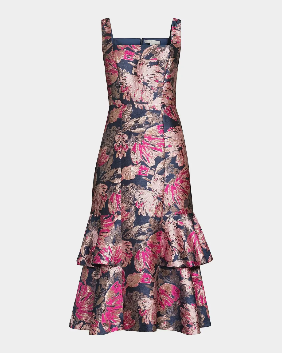 Paige Floral Jacquard A-Line Midi Dress by Kay Unger New York