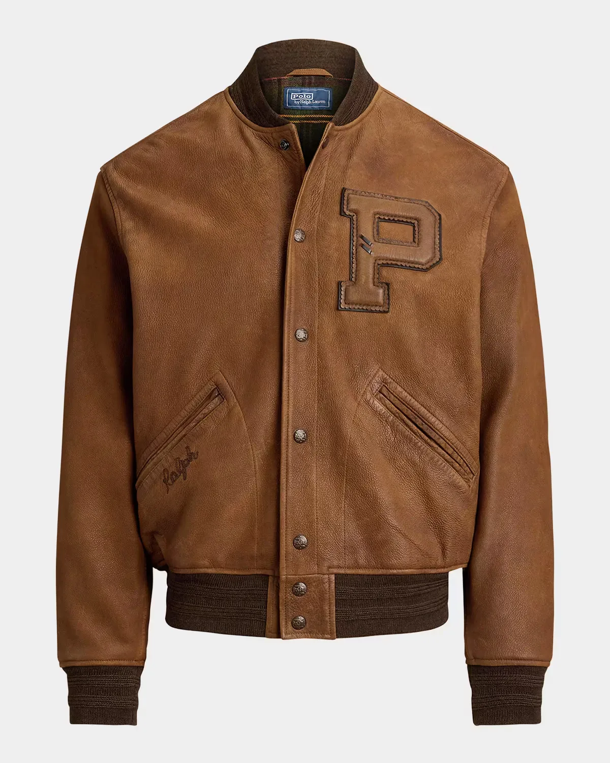 Leather Letterman Jacket by Polo Ralph Lauren