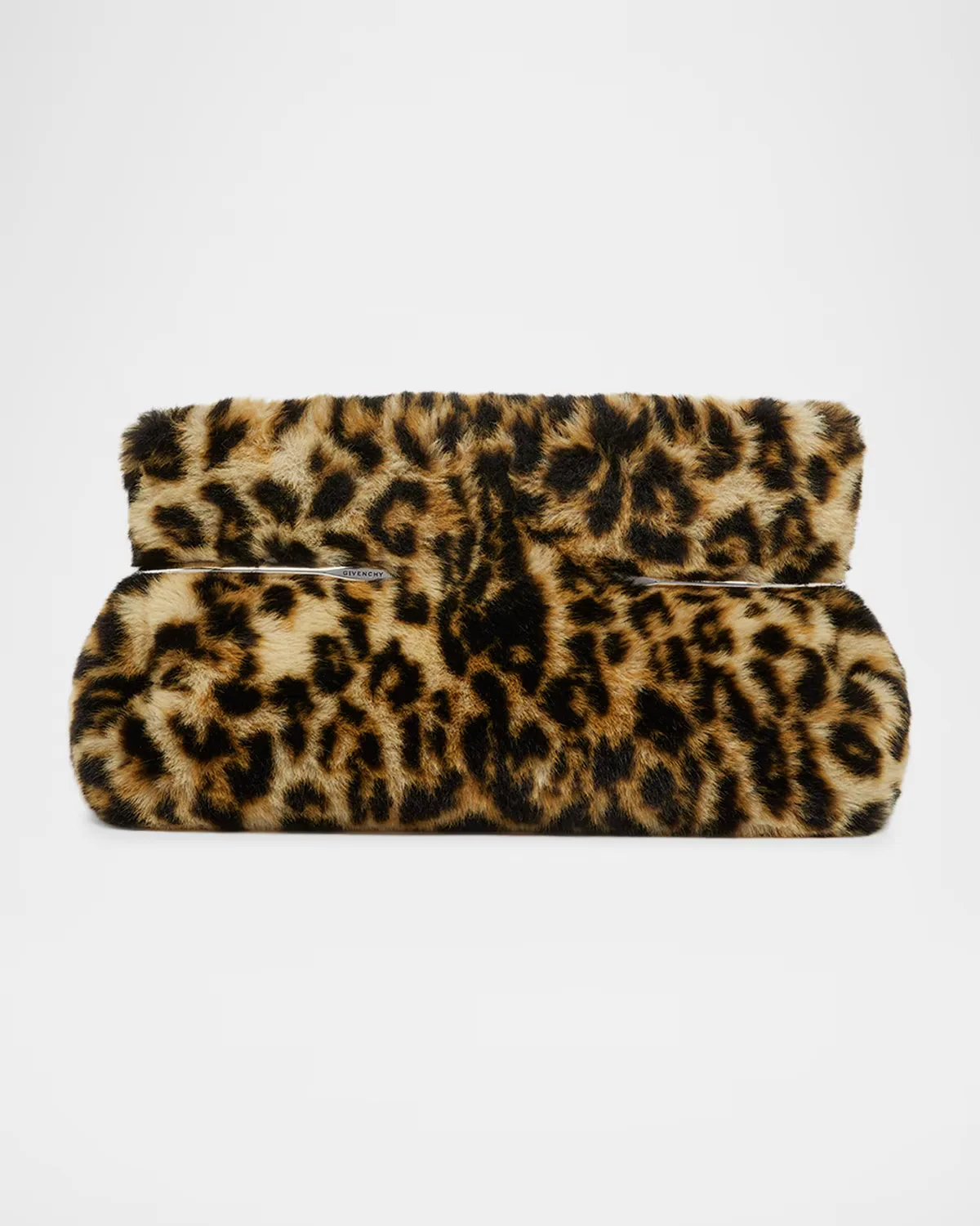Pinch Leopard-Print Faux Fur Clutch Bag by GIVENCHY