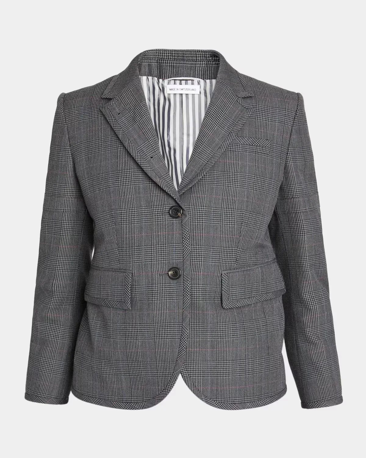 Plaid Virgin Wool Blazer by Thom Browne