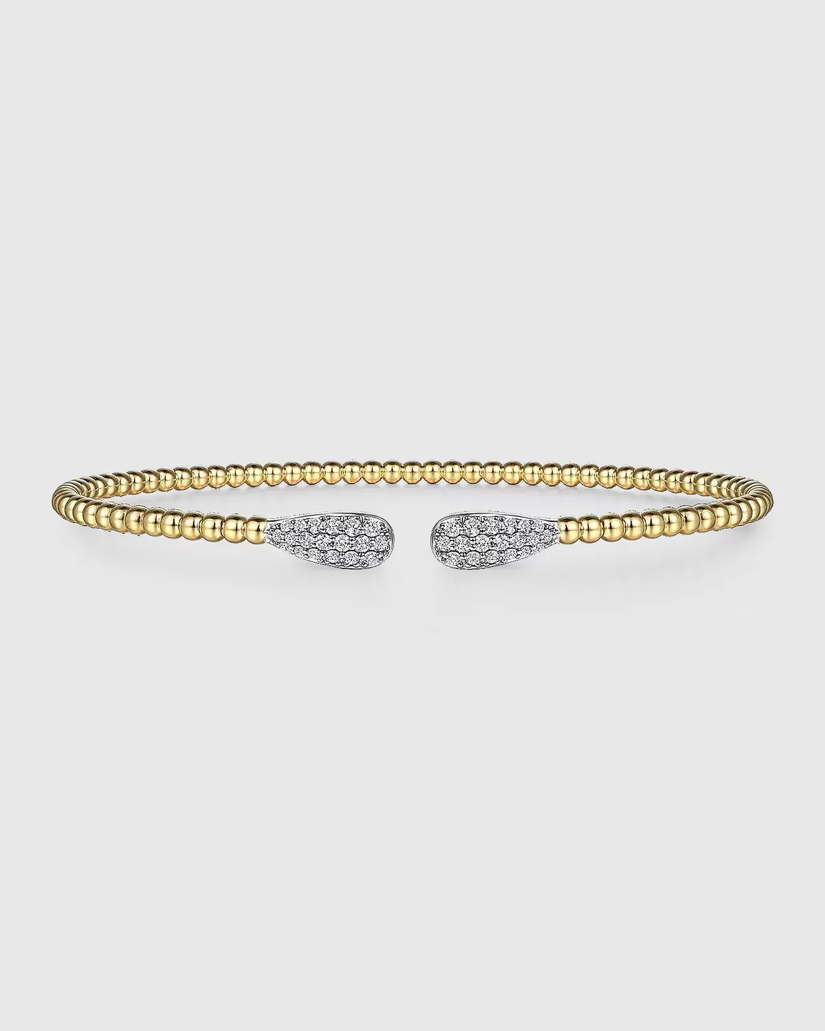 14K Yellow Gold Bujukan Diamond Teardrops Bangle