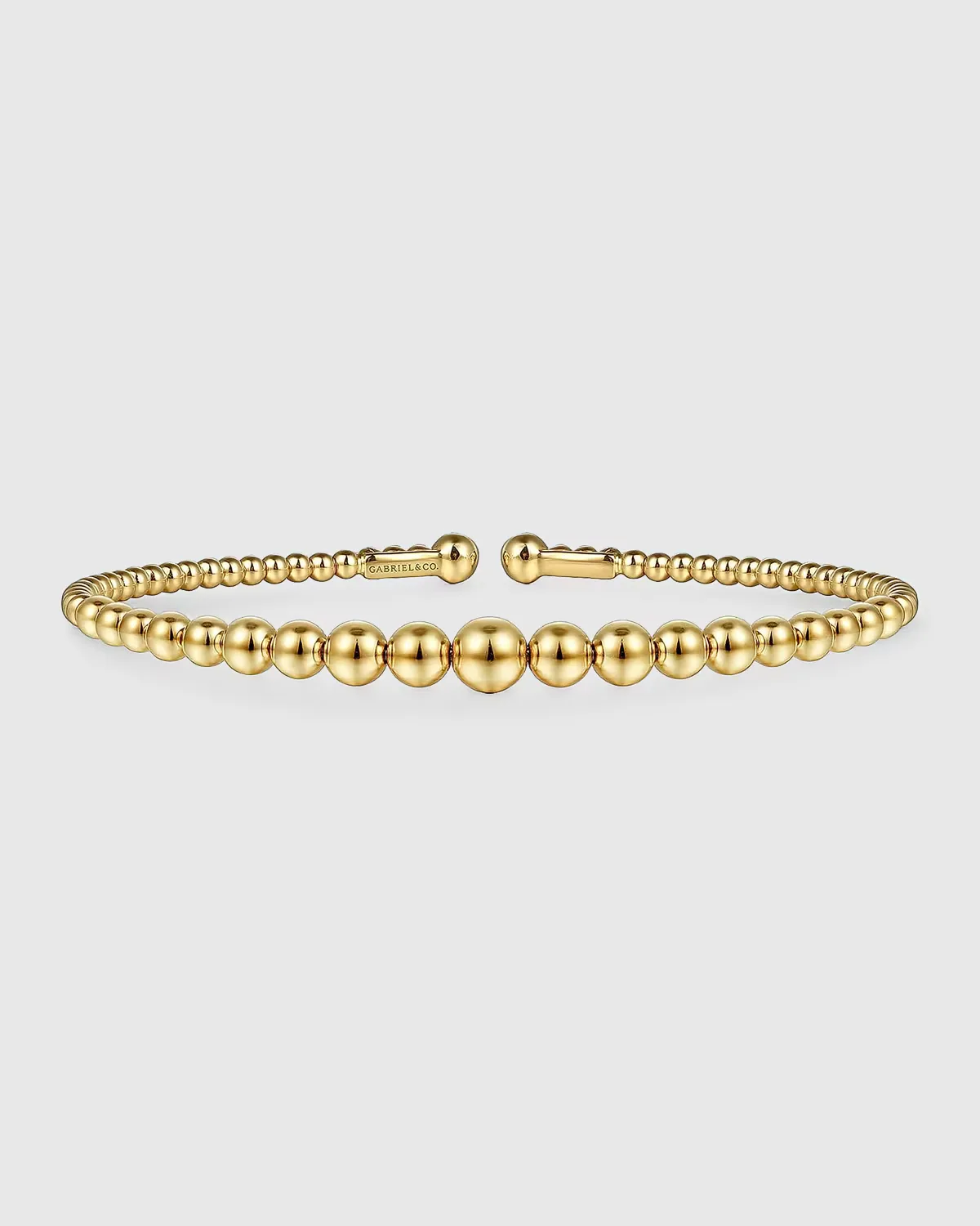14K Yellow Gold Graduating Bujukan Open Bangle