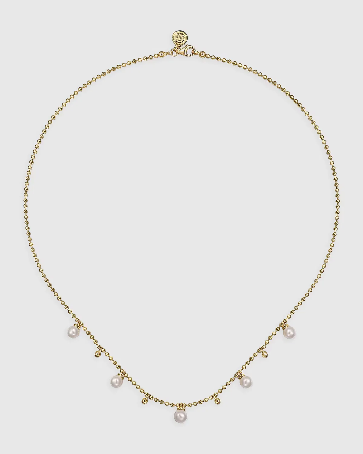 14K Yellow Gold Pearl Droplet Bujukan Beaded Layered Necklace by Gabriel