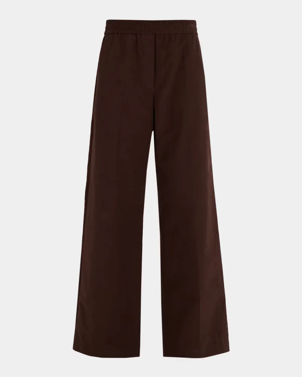 Cotton-Stretch Jersey Loose Wide-Leg Track Trousers by Brunello Cucinelli