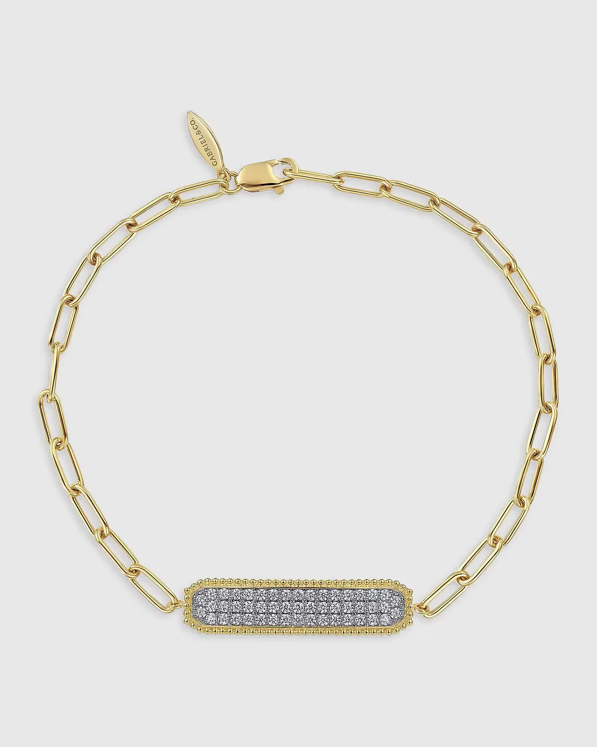 14K Yellow Gold Bujukan Diamond Bar Chain Bracelet by Gabriel