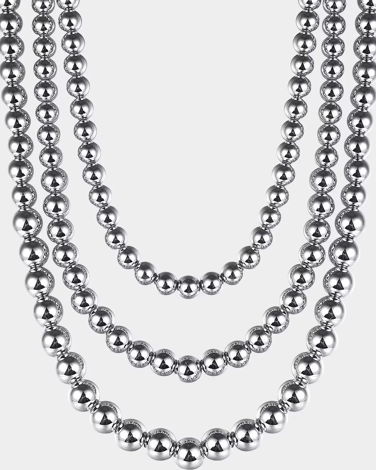 Bujukan Sterling Silver Layered Necklace by Gabriel