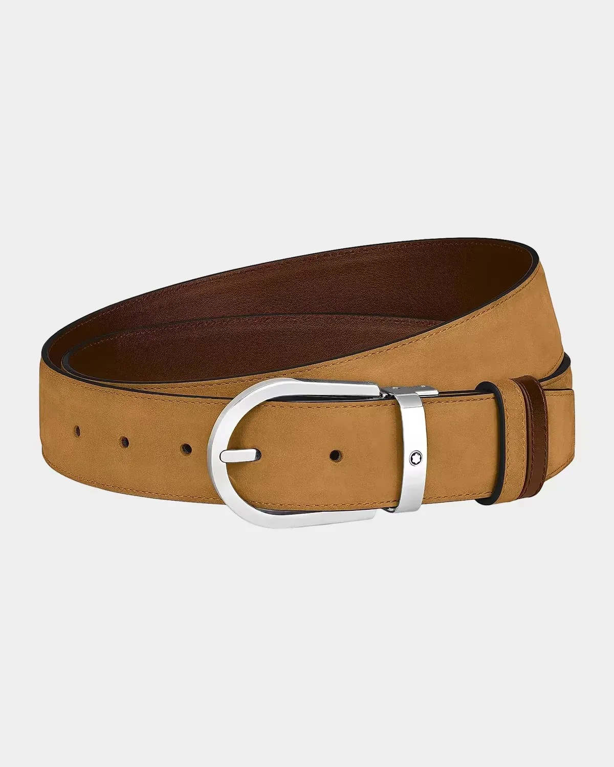 Horseshoe Buckle 35MM Reversible Leather Belt by Montblanc