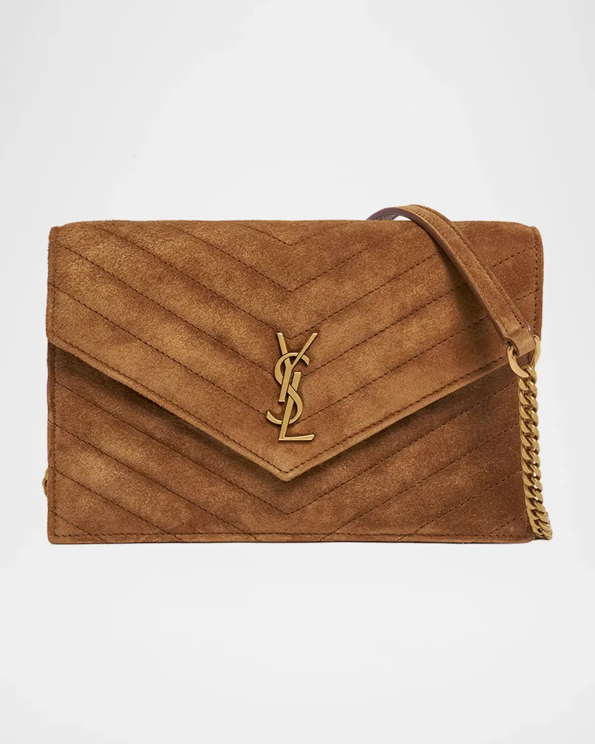 Cassandre Suede Shoulder Bag by Saint Laurent