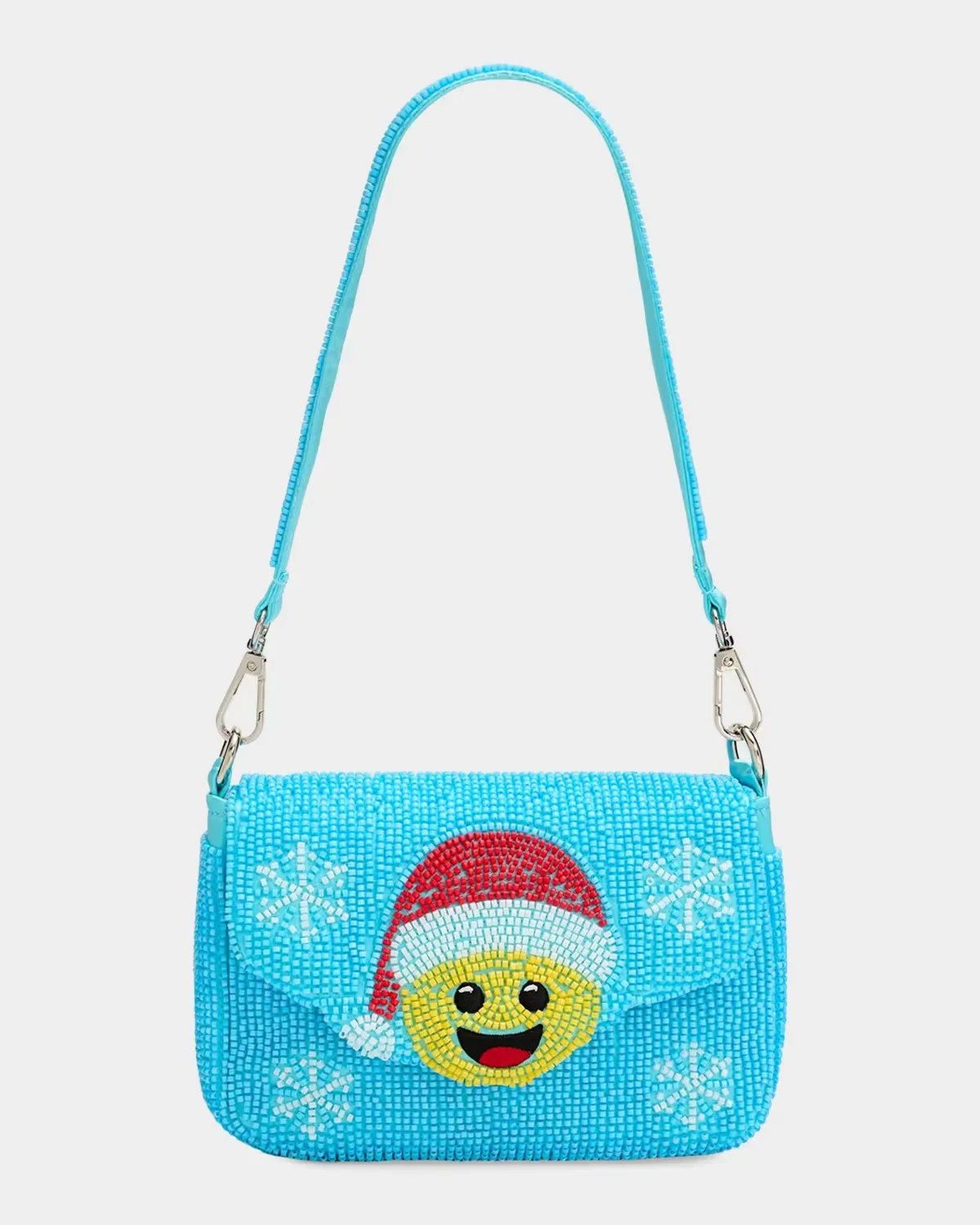 Beaded Santa Shoulder Bag by Bari Lynn