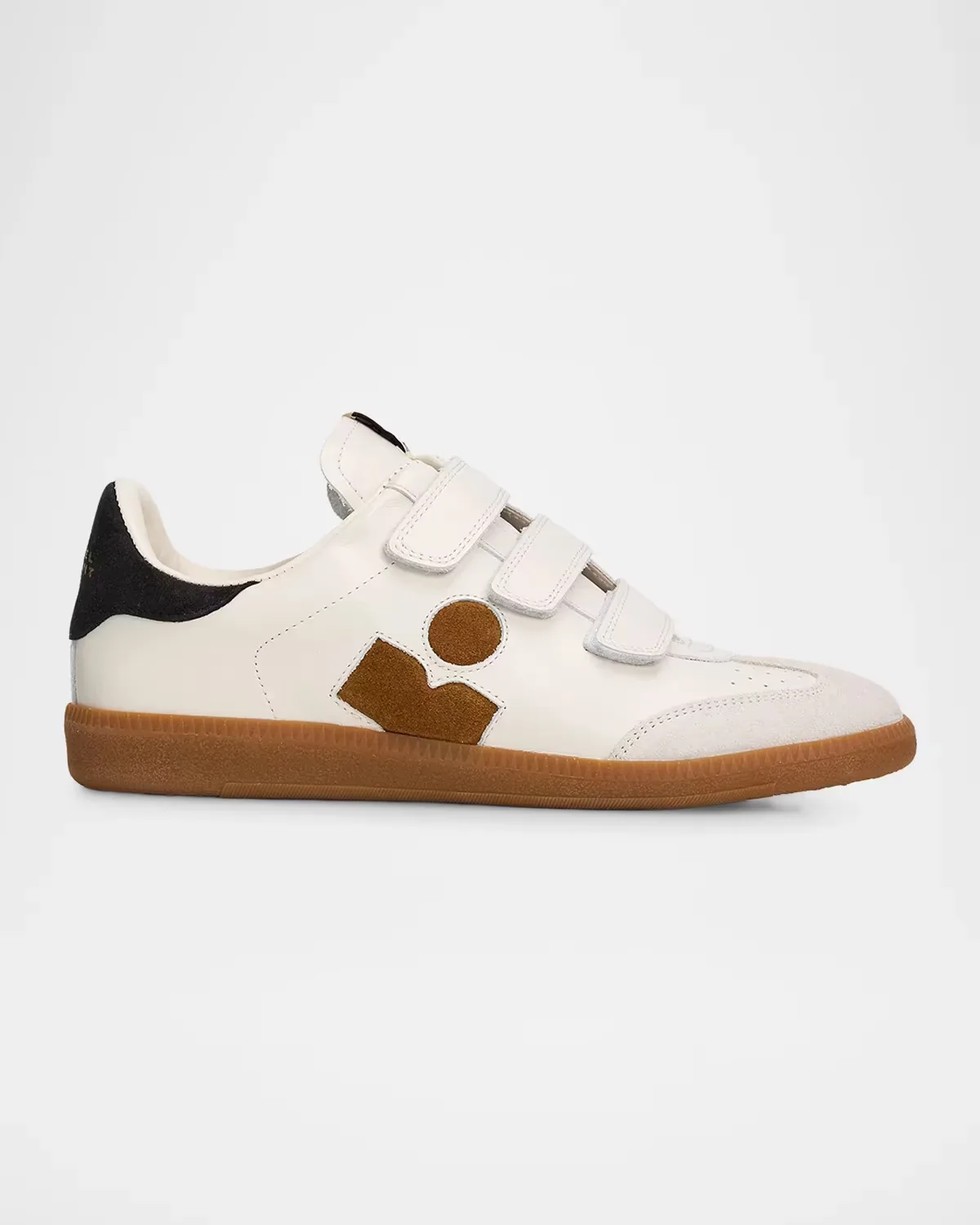 Beth Mixed Leather Grip-Strap Sneakers by Isabel Marant