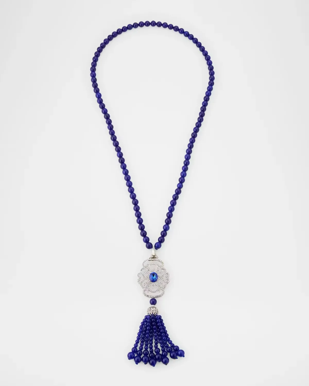 18K Gold-Plated, Glass and Crystal Beaded Necklace by Kenneth Jay Lane