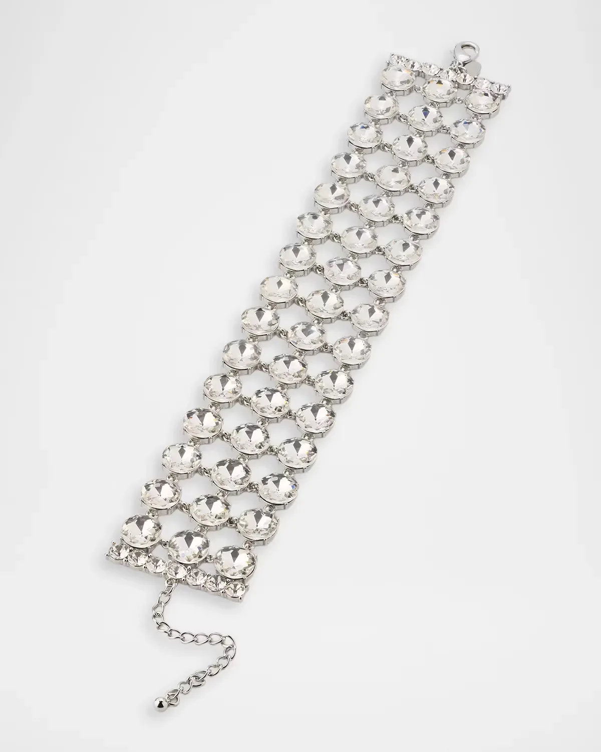Rhodium-Plated and Crystal Choker Necklace by Kenneth Jay Lane