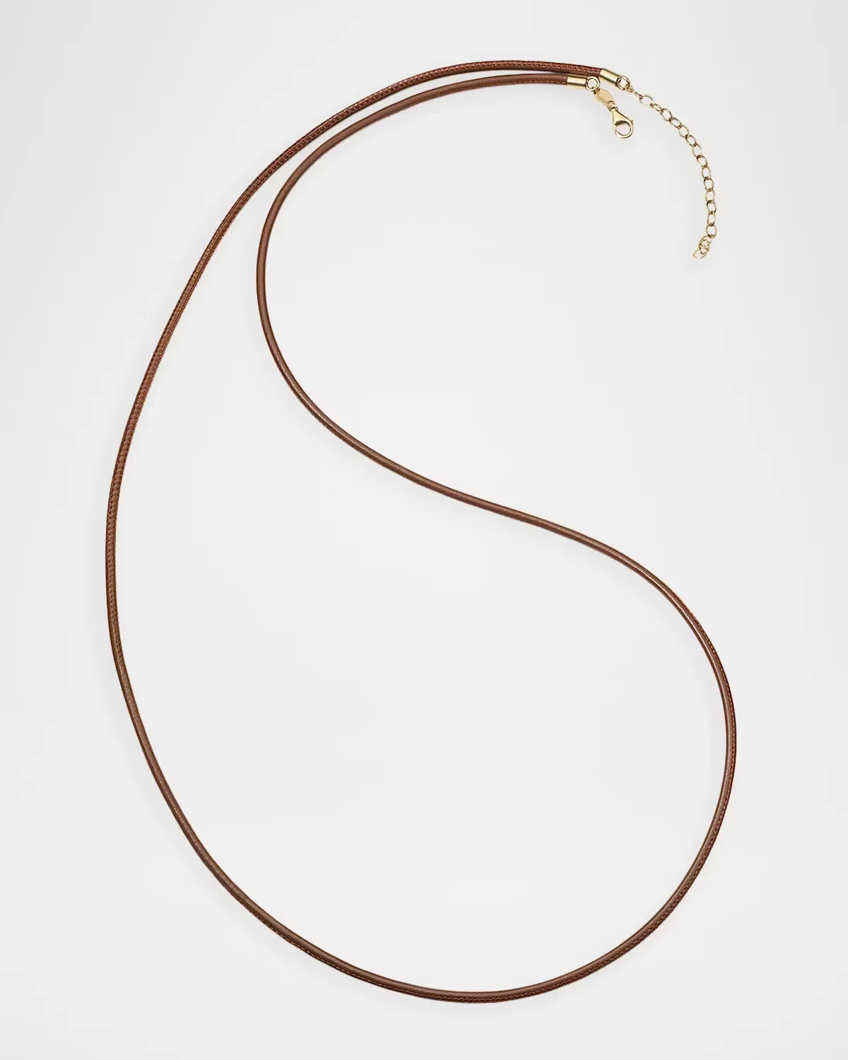 Core Leather and 18K Yellow Gold Cord Necklace