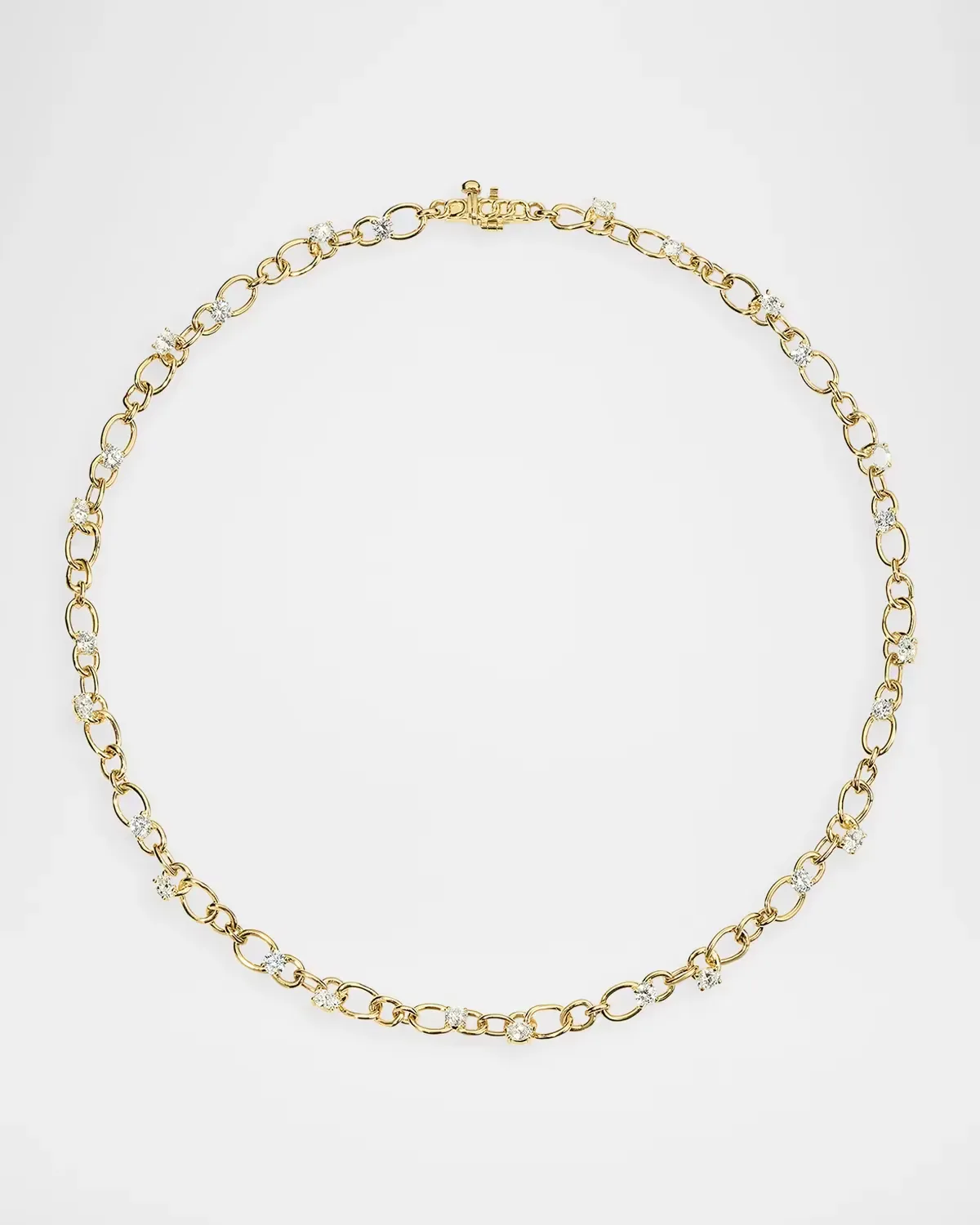 Lady Chain 18K Yellow Gold and 4.14 TCW Diamond Necklace