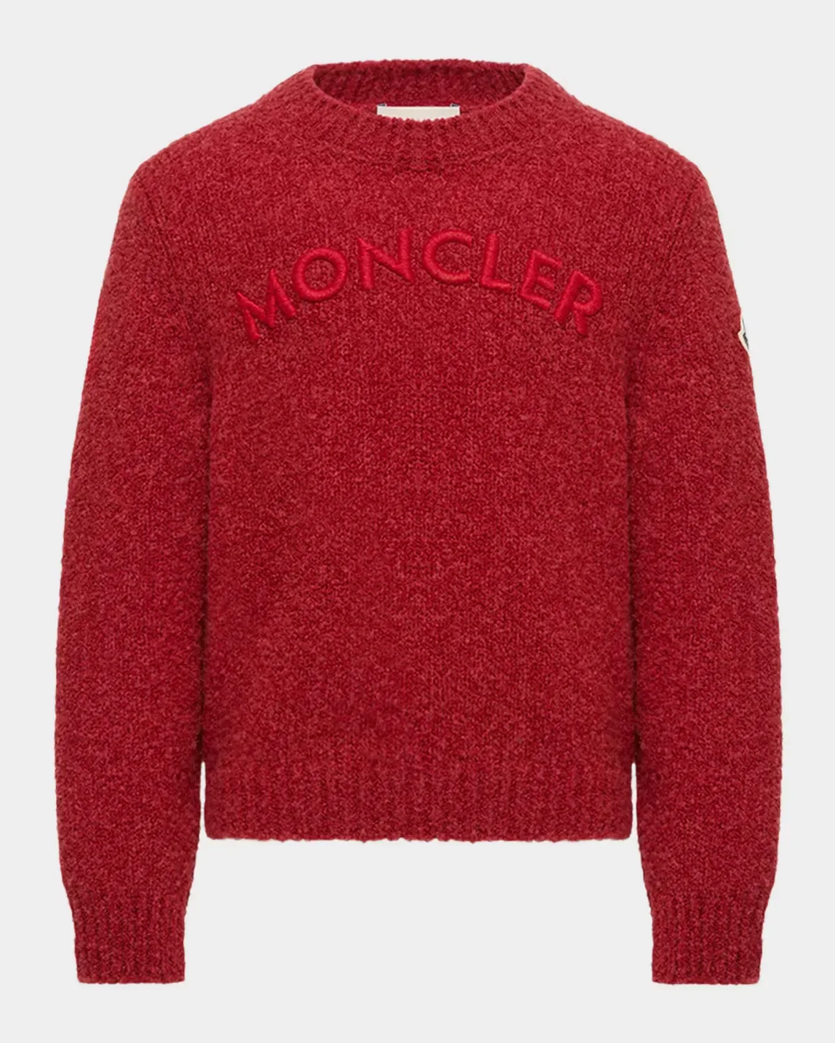Embroidered Logo Boucle Sweater by Moncler