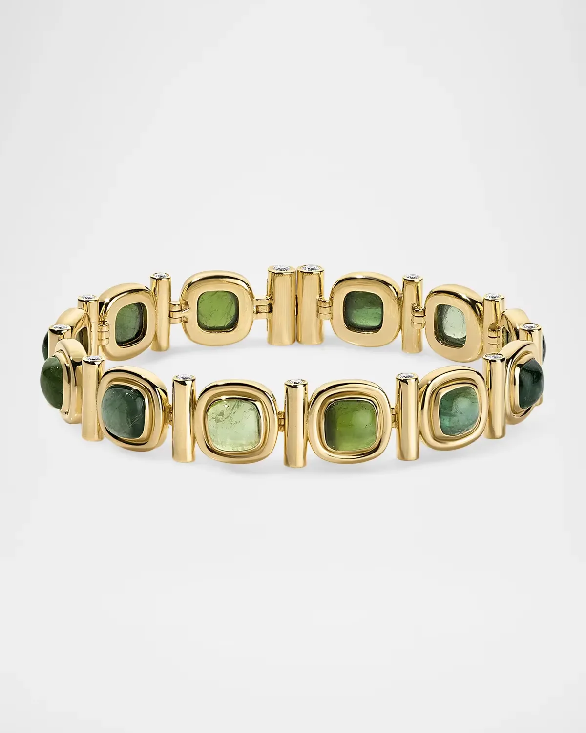 Gilda 18K Yellow Gold and Tourmaline Link Bracelet by Jade Ruzzo