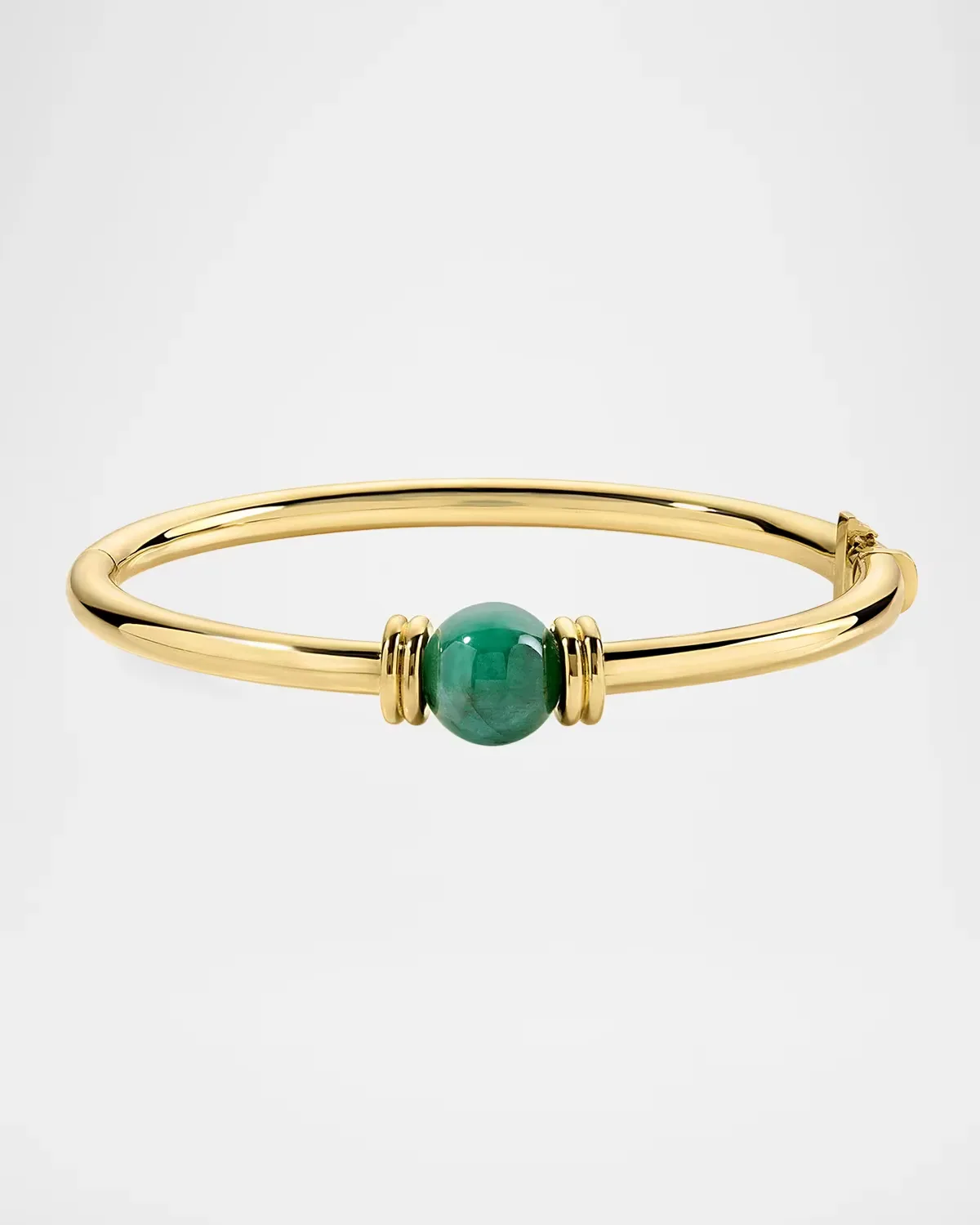 Gloria Gilda Stick 18K Yellow Gold and Emerald Bangle