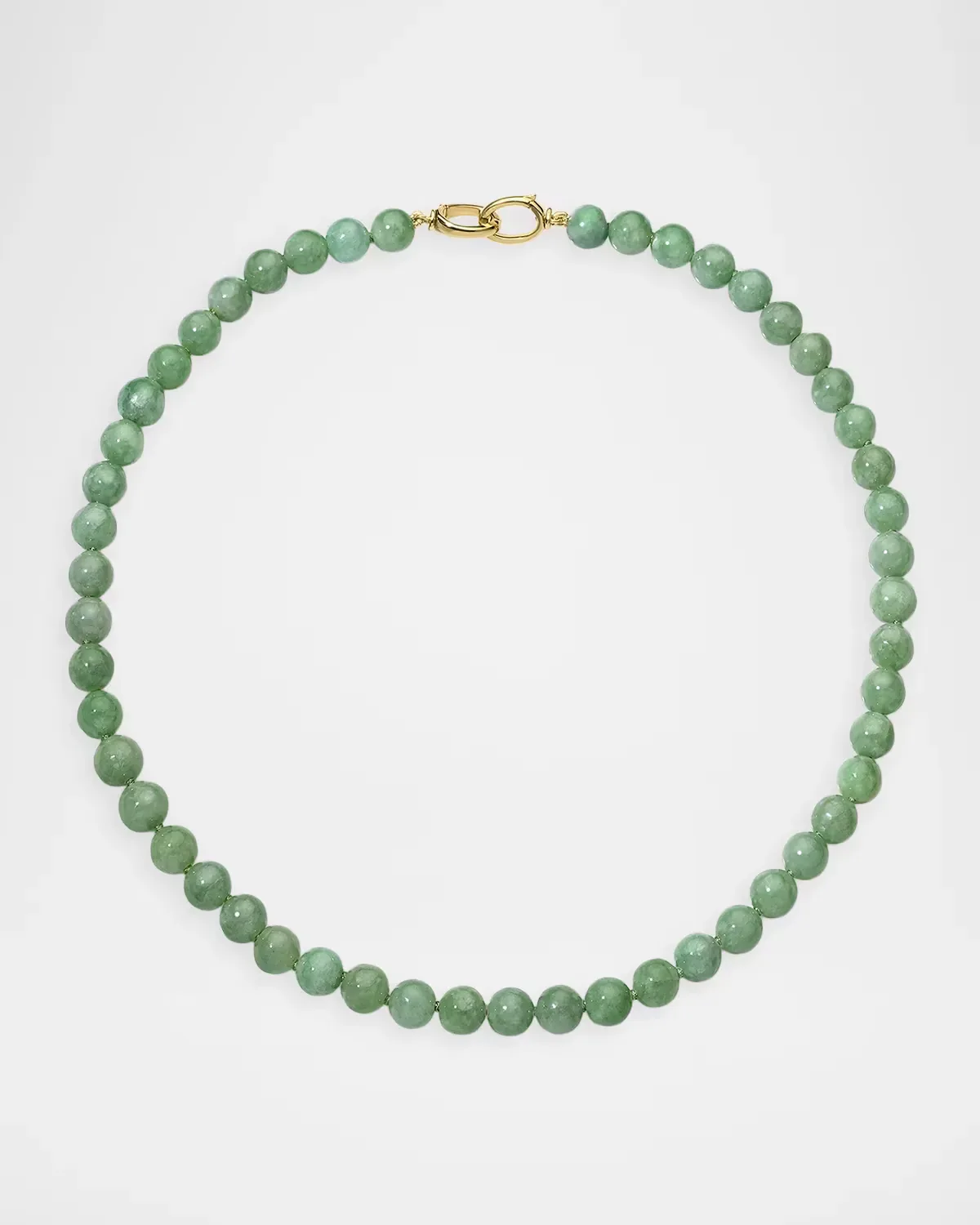 Gloria 18K Yellow Gold and Jade Beaded Necklace