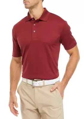 Short Sleeve Diamond Texture Collared Shirt by Pro Tour