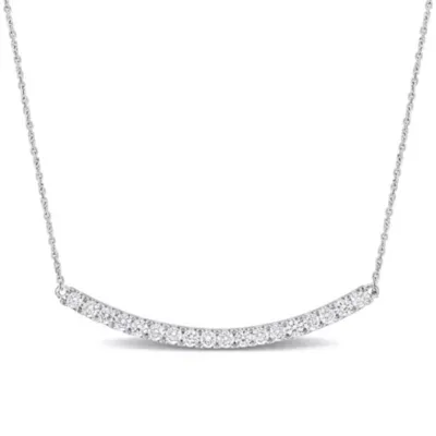 1 ct. t.w. Diamond Necklace with Chain in 14K White Gold by Belk & Co