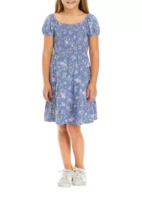 Puff Sleeve Floral Dress by Pink Republic