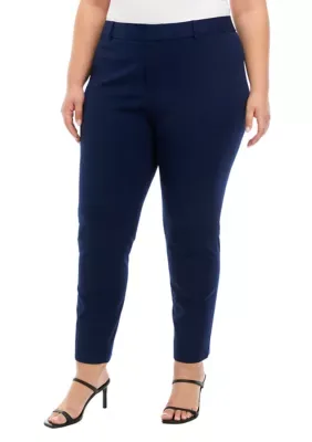 Cary Flat Front Bi-Stretch Pants by Crown & Ivy