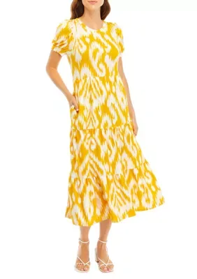 Tiered Printed Baby Terry Dress by Crown & Ivy