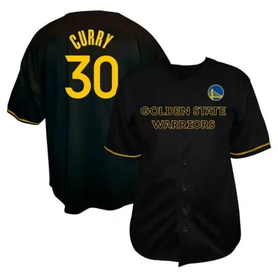 NBA Stephen Curry Golden State Warriors Name & Number Button-Up Jersey by Profile