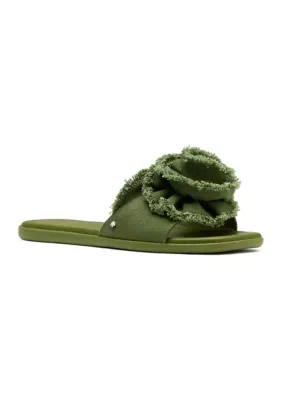 Flourish Canvas Flat Sandals by kate spade
