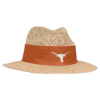 NCAA Texas Longhorns Wellington Gambler Straw Hat by Ahead