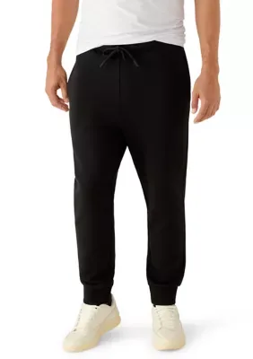 Stretch-Cotton Track Pants with Logo Print