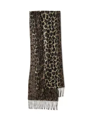 Cashmink Leopard Print Scarf by V Fraas