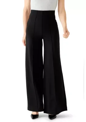 High Waist Wide Leg Pintuck Pants by Love by Design