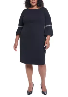 3/4 Sleeve Sheath Dress by Calvin Klein