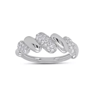 Lab Created Sterling Silver 3/8 CTW Lab-Grown GH/SI1 Diamond Ring by Diamaison