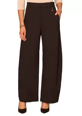 Barrel Leg Pants with Waist Charm by Democracy