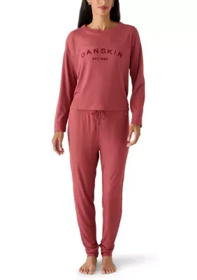 Long Sleeve Shirt and Joggers Pajama Set by Danskin