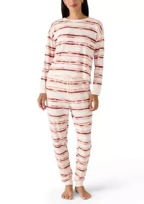 Tie-Dye Long Sleeve Top and Joggers Pajama Set by Danskin