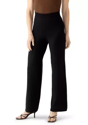 High Rise Straight Leg Pleated Pants by Elie Tahari