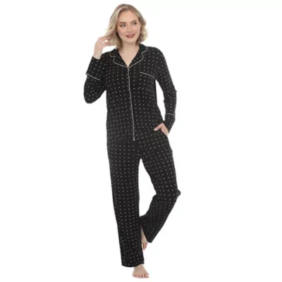 2-Piece Polka-Dot Button-Front Pajama Set