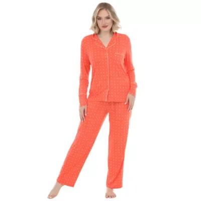 2-Piece Polka-Dot Button-Front Pajama Set