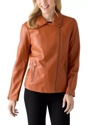 Leonard Faux Leather Moto Jacket