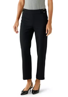 Straight Ankle Pull-On Pants by Rafaella