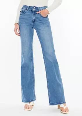 Onyx Essentials Ultra High Rise Wide Flare with Stretch Denim by Kancan