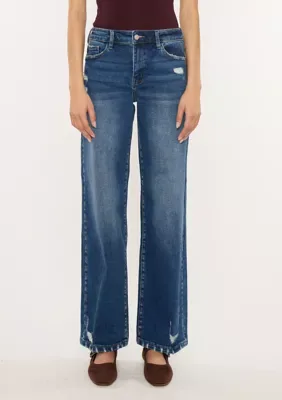 Dania Essentials High Rise Wide - Dark Wash Stretch Jeans by Kancan