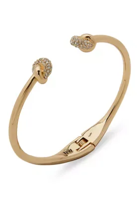Crystal Knot Cuff Bracelet, Gold