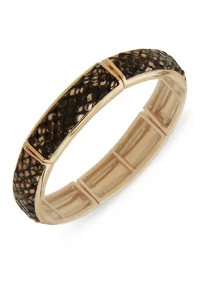 Snake Print Stretch Bracelet