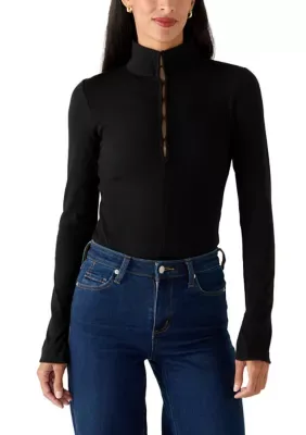 Mock Neck Bodysuit by Hudson Jeans
